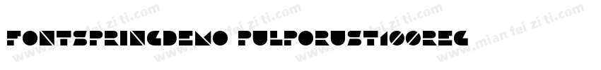 fontspringdemo pulporust100regular字体转换